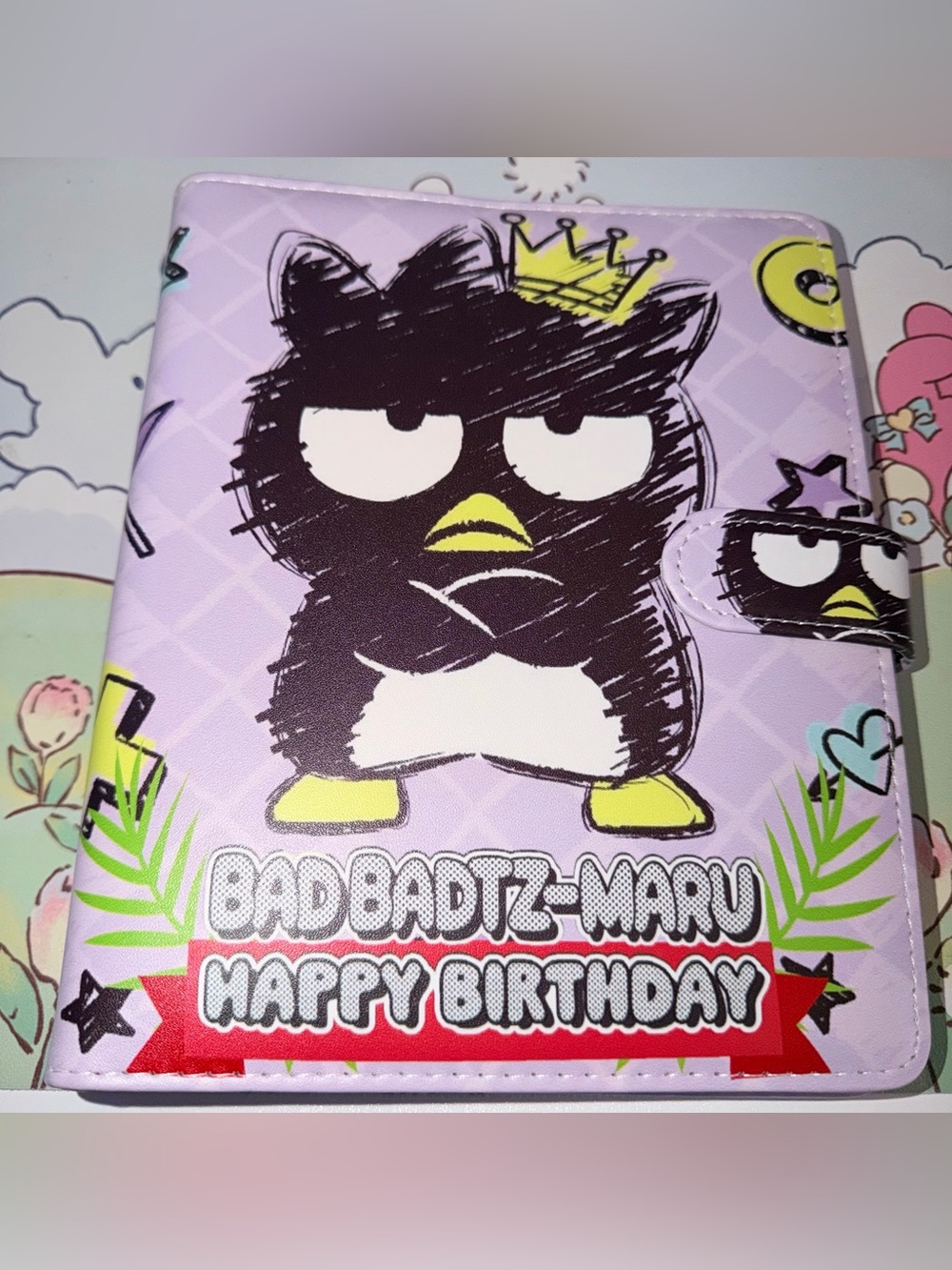 🦇NWOT Bad Badtz-Maru 6 ring Binder
